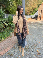 Camel Cable Knit Jumper Emilia